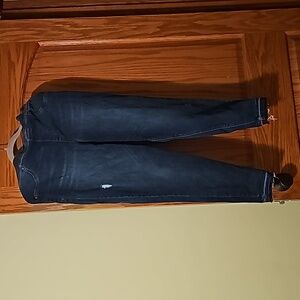 Spanx distressed ankle skinny jeans high rise released hem size 1X